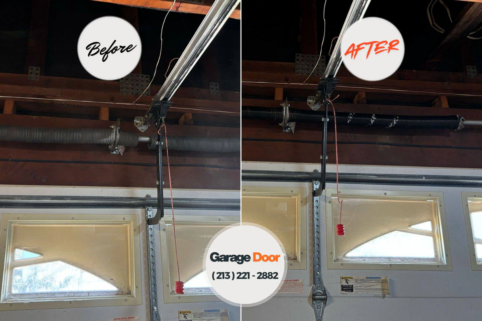 Before and after: garage door repair St. Johns County